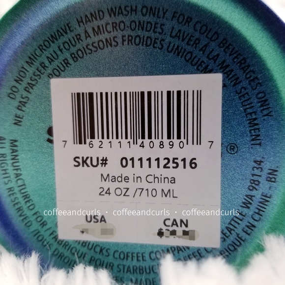 SOLD green blue ombre gradient tumbler 24oz - Picture 7 of 9